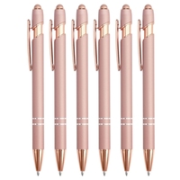 Stylo bille en métal personnalisé Ranguo avec logo couleur, pointe tactile pour écran, impression sérigraphique pour écriture, cadeaux promotionnels d'affaires