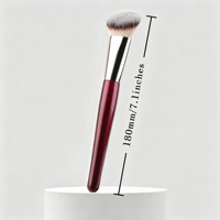 Pinceau Fond de Teint Angulaire Personnalisé avec Logo – Pinceau de Maquillage Premium pour Estomper les Teintes Liquides, Crèmes et Fonds de Teint Liquides