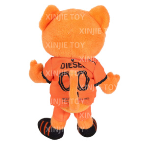 Juguete de Peluche de Lobo Personalizado con Logotipo de Equipo, Disponible en Naranja, con Camiseta de Dibujos Animados, Fabricación ODM/ODM - Product Image 2