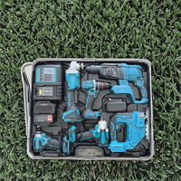 Ensembles complets personnalisables de 3 pièces, 4 pièces, 5 pièces de perceuse électrique multifonctionnelle 21V Lithium-ion et kits de meuleuse d'angle