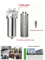 Boîtier de filtre à cartouche unique en acier inoxydable 316L de qualité sanitaire à 3 étages, 10-40 pouces, pour système d'eau pure