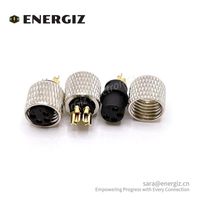 Suministro de fábrica Código A Hembra M8 Conector moldeado de 4 pines para cable de extensión
