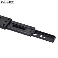 Rail de glissière à rebond pour armoire, 14 " (38 mm) de largeur, triple pliage, silencieux, pour clavier d'ordinateur, rail de glissière à billes en acier pour armoire