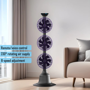 Three <strong>Head</strong> Standing <strong>Fan</strong> Electric Household Oscillation Remote Control 3-<strong>head</strong> Stand Air Circulator <strong>Fan</strong> Tower &amp; Pedestal <strong>Fans</strong> - Product Image 1