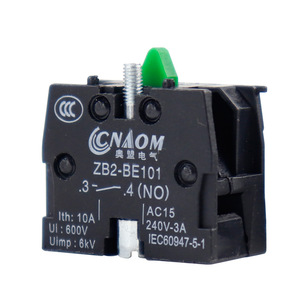 CNAOM Auxiliary Contact ZB2-BE102C 1NC Normally Closed Screw Terminal Push Button Switch - Product Image 1