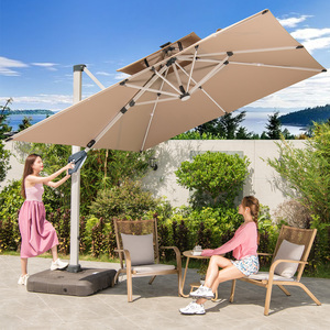 Parasol d'extérieur à énergie solaire, parasol de jardin, vente directe d'usine Foshan, prix de gros, tissu 280GSM - Product Image 2