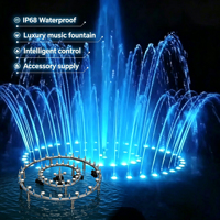 Fuente de Agua Musical para Jardín Exterior Personalizada de Acero Inoxidable con Luz LED Programable a Prueba de Agua IP68