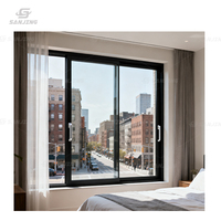 Fenêtres personnalisées en verre à bris thermique de conception moderne et économe en énergie Fenêtre coulissante horizontale en aluminium pour les maisons