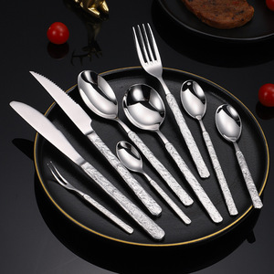 Thiết kế mới 304 thép không gỉ muỗng dao và ngã ba nhà hàng đồ dùng Flatware Bộ Vàng - Product Image 4