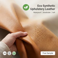 Cuir PU respirant, doux et imperméable pour revêtement de canapé et de siège de voiture |   Tissu d'ameublement synthétique écologique durable pour vêtements et ballons de football (OEM)