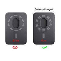 Porte-Monnaie Magnétique en Cuir pour Apple, Pochette Support de Carte d'Identité pour iPhone 12 13 14 Max 15 16 17, Étui Arrière de Carte de Crédit avec Fente