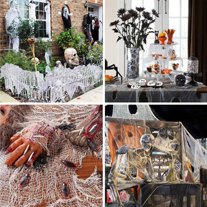 DAMAI Halloween Black Gauze Ghost Festival Decoration Rags Thin Mesh Spinning Haunted House Bar Ghost for Diwali Celebration - Product Image 2