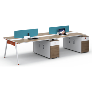Postazione di lavoro del personale in legno Mobile schedario ufficio Reception a casa tavolo sedia Design Set di mobili per piccoli spazi - Product Image 5