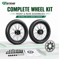 Kit de roues Supermoto pour Sur-Ron Ultra Bee 17'' avec moyeu en aluminium CNC 7075, haute résistance, anodisé dur, anti-corrosion, jeu de pneus route
