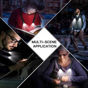 新款发光二极管颈灯白色和黄色双灯类型-C充电户外便携式学生工作夜跑阅读灯 - Product Image 6