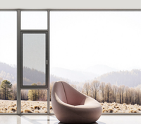 Fenêtre à battant double vitrage trempé insonorisée avec moustiquaire, hermétique et sécurisée, pour balcon et villa
