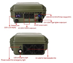快速充电220v 1000w 1036wh迷你便携式发电机笔记本电脑1kw电池，带太阳能电池板 - Product Image 2