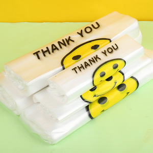 Wholesale Customization Restaurant Takeaway T-shirt Plastic Bags With logo