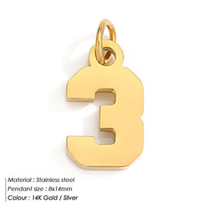 Colgantes y Dijes de Moda Personalizados de Acero Inoxidable 316L a Granel, Dijes con Letras Árabes para la Fabricación de Joyas, Pulseras y Collares - Product Image 6