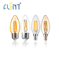 Prix usine classe D 220V pas de scintillement E14 E27 Base bougie ampoule 5.5W 806LM LED clair opale ambre verre ampoule pour résidentiel