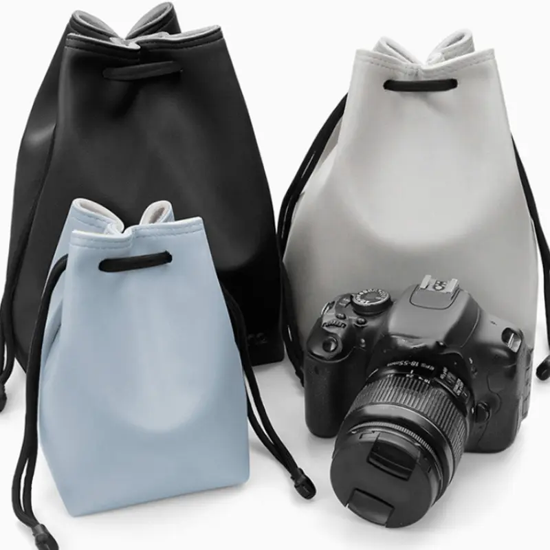 Borsa per fotocamera universale con coulisse borsa per obiettivo per fotocamera custodia per obiettivo Canon accessori per fotografia borsa a tracolla