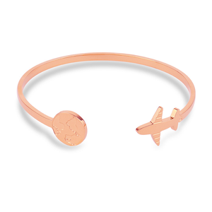 Moda minimalista joyería de acero inoxidable declaración <span class=keywords><strong>banda</strong></span> avión mapa signo brazalete viaje soñadores pulsera - Product Image 6