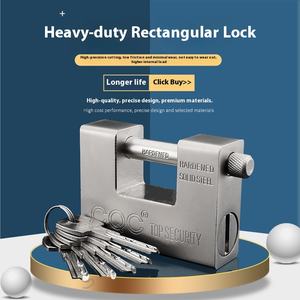 Candado de alta calidad al por mayor cilindro de cerradura Rectangular de cobre completo llave de ordenador de acero inoxidable candado antirrobo grueso 84mm - Product Image 4