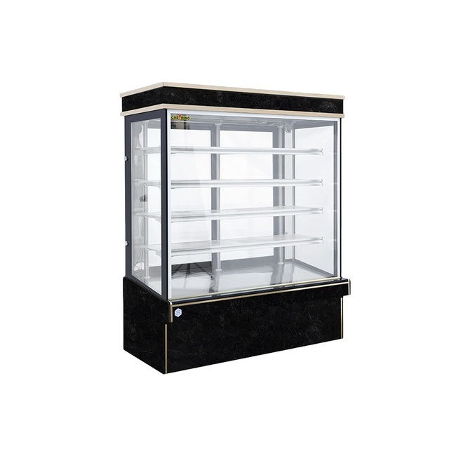 Commercial Chocolate Yogurt Cake Bakery Standing Display Fridge Freezer