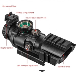 Mira Prismática Iluminada 4x32 + Modelo HD107RG, Construcción de Aluminio, Campo de Visión Ilimitado - Product Image 2