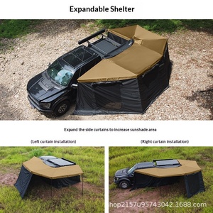 Toldo Lateral para Auto <span class=keywords><strong>Gobi</strong></span> <span class=keywords><strong>Desert</strong></span> 270 Autorizado por la Marca, Carpa Lateral para SUV, Toldo en Forma de Abanico para Acampar al Aire Libre, Parasol - Product Image 3