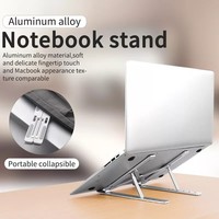 Support de Bureau Pliable Portable en Alliage d'Aluminium CNC, à Hauteur Réglable, pour Ordinateur Portable, Tablette, PC, Ordinateur et iPad