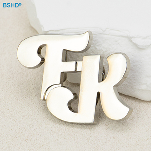 <span class=keywords><strong>Chrome</strong></span> mạ C Bảng chữ cái kim loại thương hiệu tag chuyên nghiệp tùy chỉnh kim loại thư biểu tượng tấm cho túi - Product Image 3