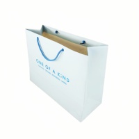 Sac cadeau en papier personnalisé avec impression de marque, sac de shopping en papier d'art avec poignée pour boutique
