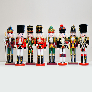 Figurines de soldats <span class=keywords><strong>casse</strong></span>-noisettes en bois, tambourins et baguetons, assortiment en gros pour la décoration de table de Noël et de la maison - Product Image 2