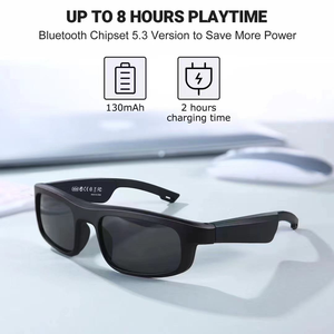 Lunettes de soleil intelligentes M8Pro à conduction osseuse, monture <span class=keywords><strong>PC</strong></span>, anti-lumière bleue, avec appels sans fil, musique et lunettes <span class=keywords><strong>VR</strong></span> - Product Image 6