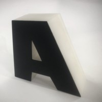 Letrero LED para Exteriores Zhichengda Full HD 720P, Letras 3D con Canal de Luz, Letreros Acrílicos Retroiluminados, Modelo Comercial