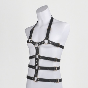 QKKQ <b>Black</b> <b>Harness</b> Belt Body Chest Belt Sexy Bondage Belt Leather <b>Harness</b> for Men - Product Image 1