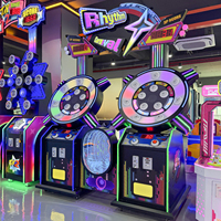 Machine de jeu d'arcade interactive de réaction à monnayeur pour 2 joueurs, à récompenses, Source Factory Rhythm Carnival