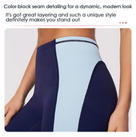 Legging Capri de Yoga pour Femme à Logo Personnalisé, Séchage Rapide, Anti-Transpiration, Blocs de Couleurs, Taille Haute, Effet Ventre Plat, pour Pilates et Jogging, Tenue de Sport