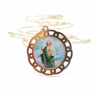 En gros Catholique Religieux Émail Coffre Personnalisé 3d Moulage Sous Pression Métal Antique Nickel Mémorial Religieux Catholique Médailles