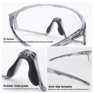 <span class=keywords><strong>Gafas</strong></span> de Ciclismo Ligeras con Lente Fotocromática de Una Pieza y Marco Grande, Protección UV400, <span class=keywords><strong>Gafas</strong></span> Deportivas TR90 con Estuche - Product Image 3