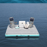 DWF – tapis d'eau gonflable flottant, plate-forme de ponton de pêche, plate-forme à Air, point de chute, station de plongée à vendre