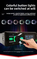 Reproductor MP3 para coche, radio para coche con manos libres BT, control por aplicación de teléfono, ranura para tarjeta USB TF, reproductor de audio de alta calidad de sonido
