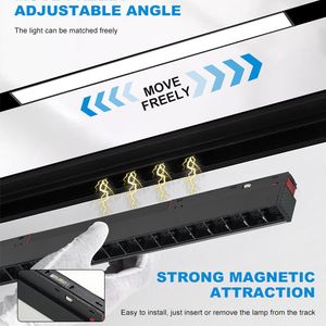 LOSO Bonne qualité Modern Store Hotel Office Aluminium Plafond Linéaire Magnétique LED Track Light - Product Image 2