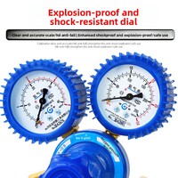 Manomètre de pression pour bouteilles de gaz oxygène/acétylène/propane résistant aux séismes, vanne de régulation haute pression, support personnalisé