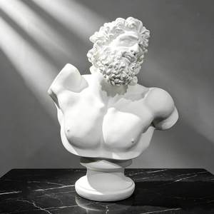 Grande sculpture en résine Laocoon, statue de la <span class=keywords><strong>mythologie</strong></span> <span class=keywords><strong>grecque</strong></span>, décoration d'art <span class=keywords><strong>nordique</strong></span> de luxe pour la maison, le bureau ou le couloir, hauteur 68 cm - Product Image 2