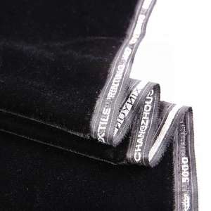 Nouveauté tissé 100% polyester personnalisé robe noire vêtements doux 5000 corée velours 9000 fournisseur <span class=keywords><strong>de</strong></span> tissu velours pour songkok - Product Image 1