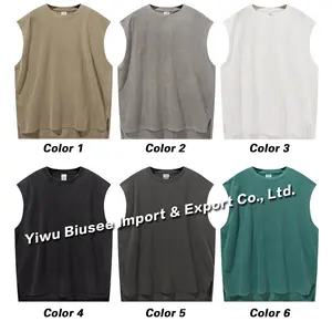 Camiseta sem manga 3d de algodão para homens, camiseta vintage estampada sem manga para verão 100% algodão