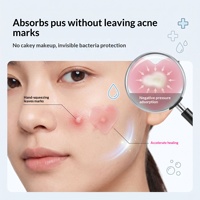 Lot de 36 patchs hydrocolloïdes en forme de cœur pour boutons, jetables, pour dissimuler et traiter l'acné, personnalisables, pour le visage, marque privée