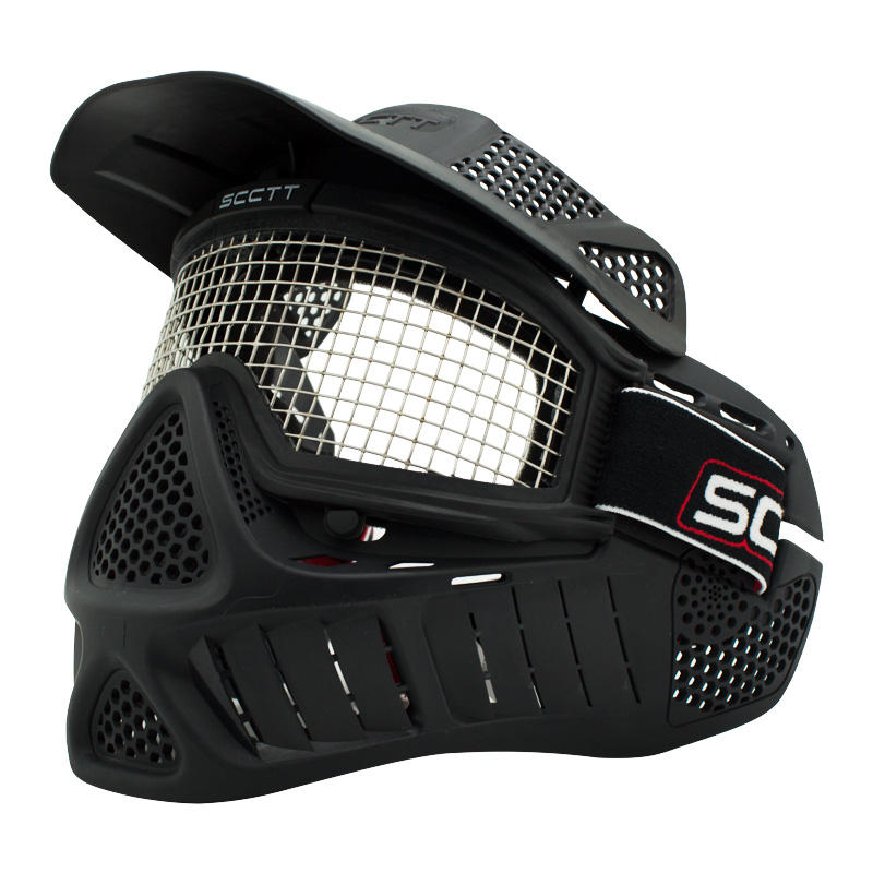 Máscara Negra Malla Plateada (Modelo 2)